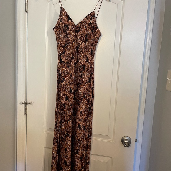 Nili Lotan x Target Paisley Print Brown Slip Dress - Picture 7 of 8